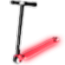 Neon Red Scooter