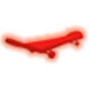 Neon Red Skateboard