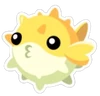 Puckered Up Pufferfish Sticker